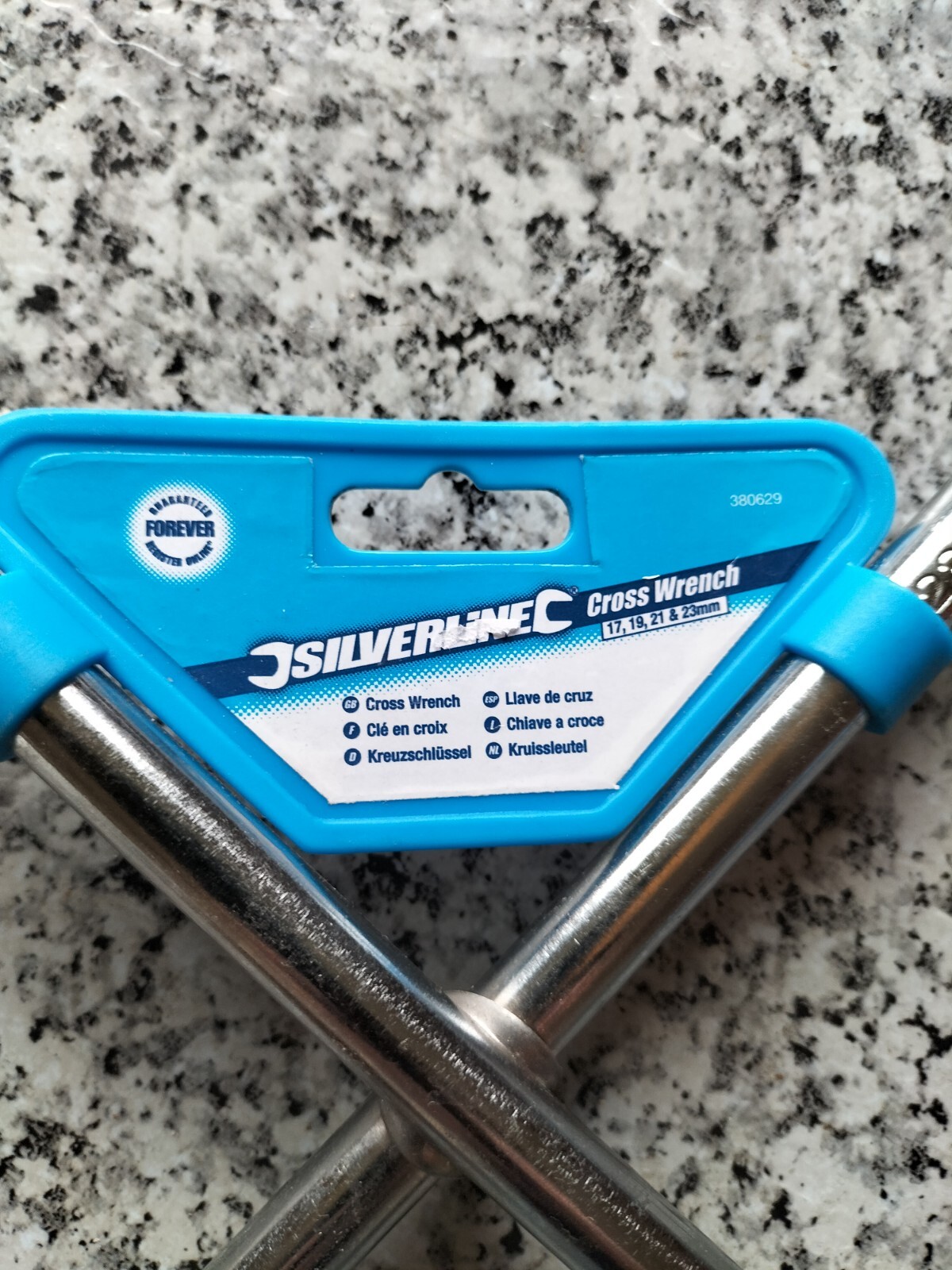 Silverline 380629 , 17mm 19mm 21mm & 23mm Cross Wrench