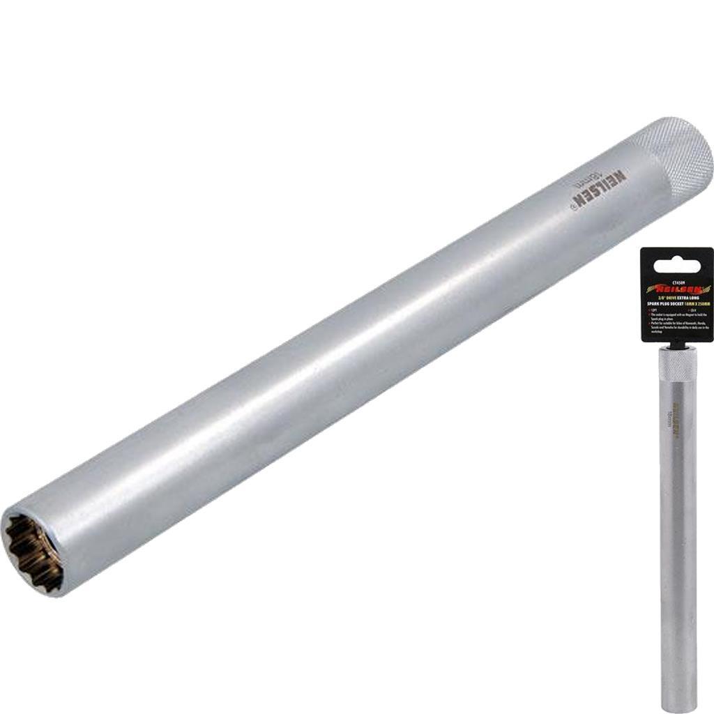 Neilsen 3/8″ Drive 18mm Extra Long Spark Plug Deep Square Metric Socket 250mm