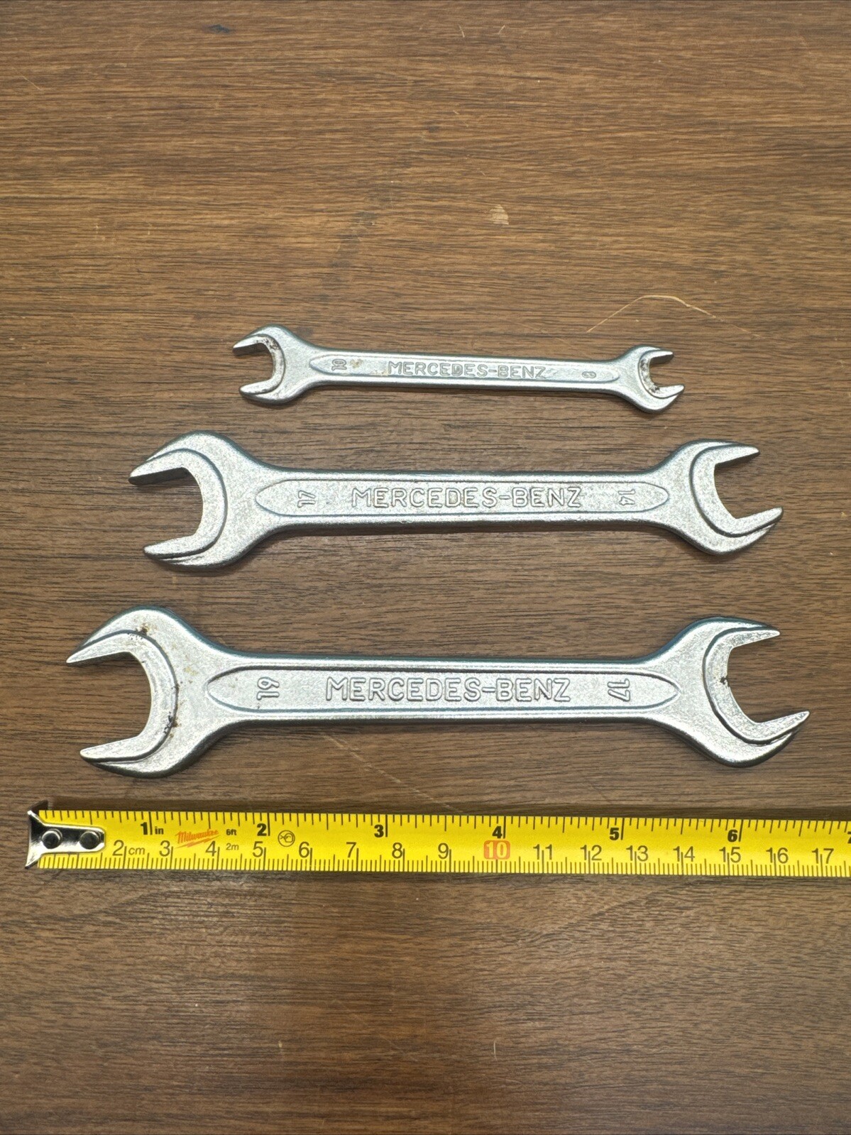 Mercedes-Benz Unior DIN 895 Open Ended Wrenches Lot Of 3