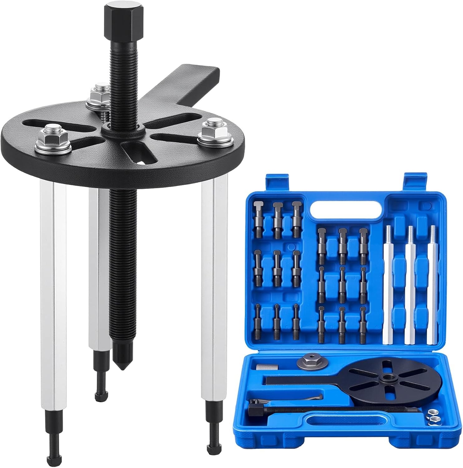21-in-1 Bearing Puller Set, 21 PCS 3-Jaw Hook Puller for Internal External Beari