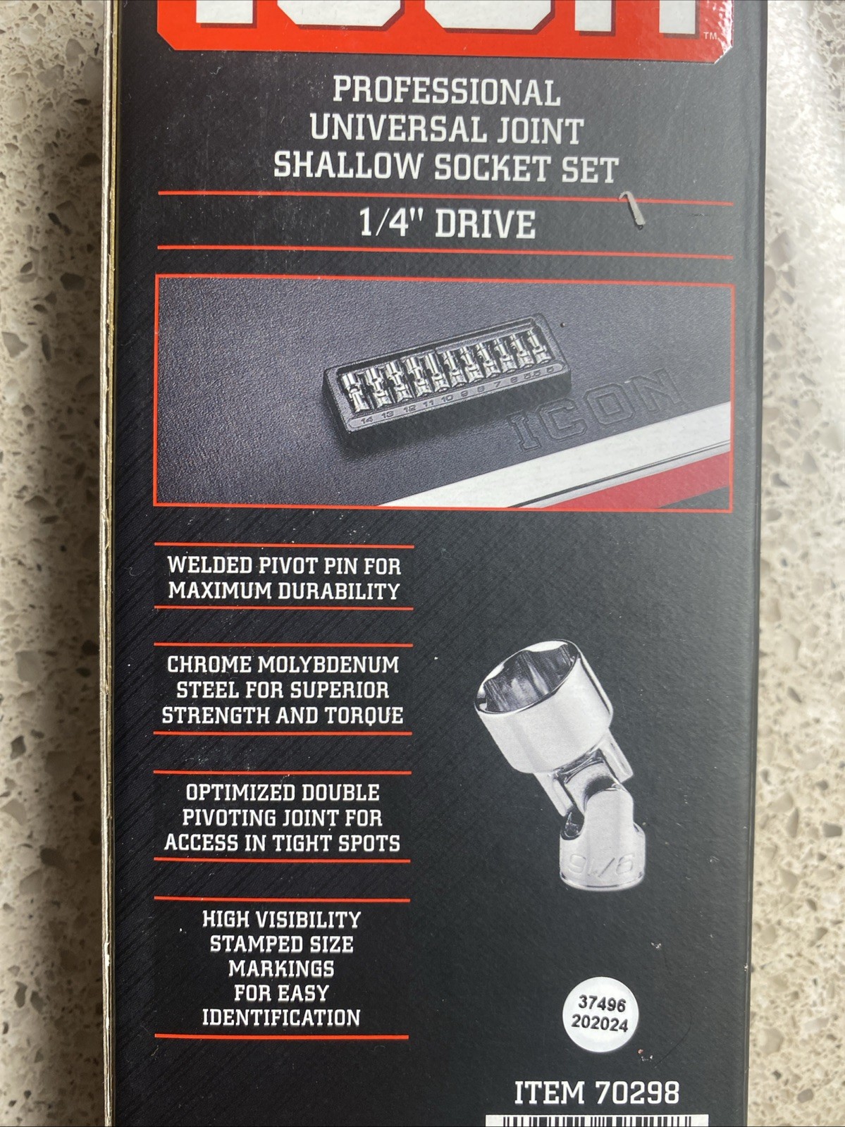 NEW S1UM11 1/4″ Drive Metric Universal Joint Shallow Socket Set 70298
