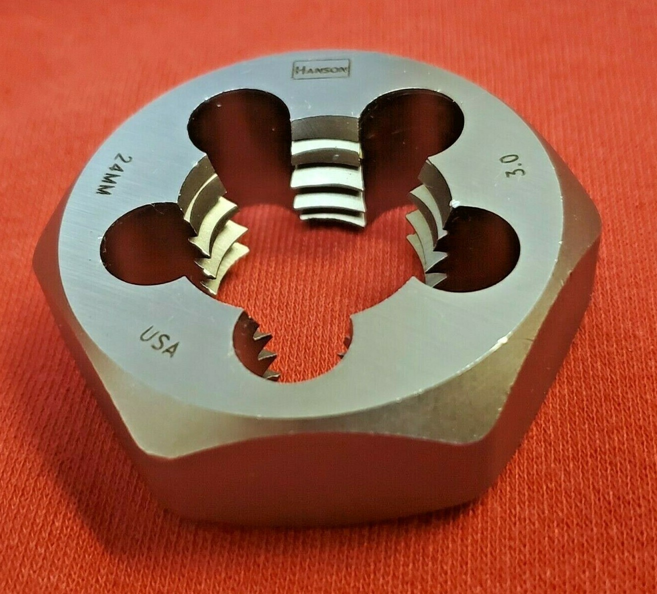 M24 X 3.0 Metric 1-13/16″ Hex Die Irwin Hanson 8569 Rethread Die 24MM CS USA