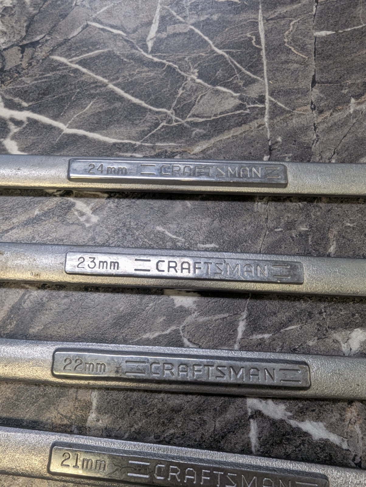 Craftsman Tools USA 11pc VA 9mm-24mm Large Metric (Rare) Combination Wrench Set
