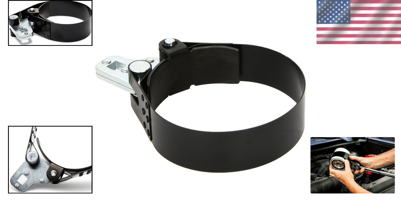 Alloy Steel Oil Filter Wrench 4-1/2″ to 5-1/4″ – Ergonomic Design for Easy Use