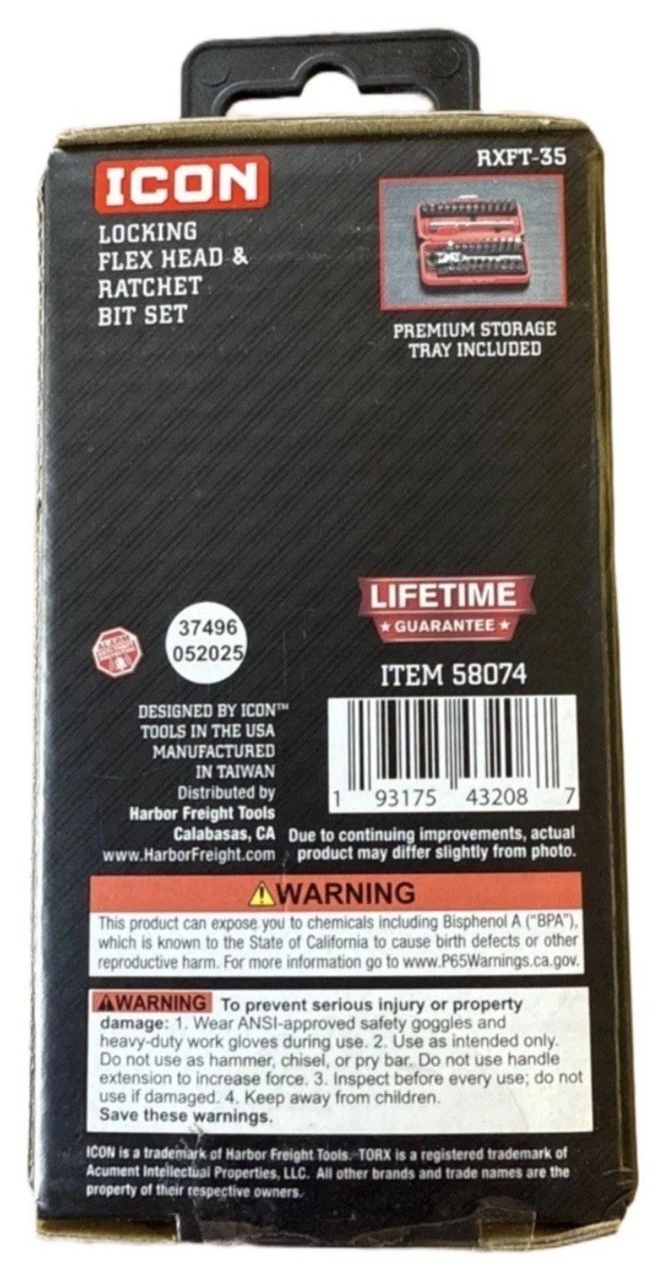 Professional Locking Flex Head Ratchet and Bit Set 35-Piece
