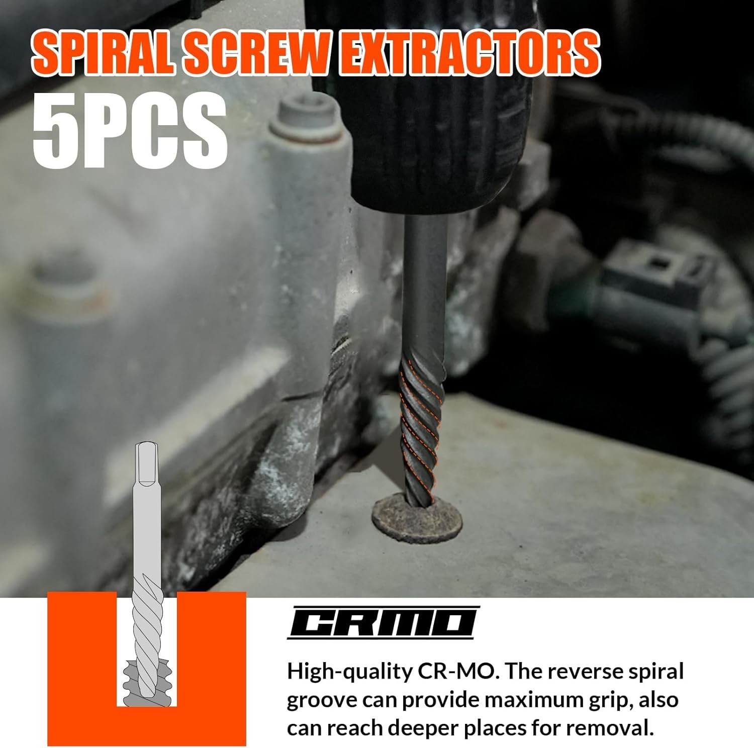 Heavy-Duty 42-Piece Bolt Extractor & Cobalt Bit Set for Stripped, Frozen Screws