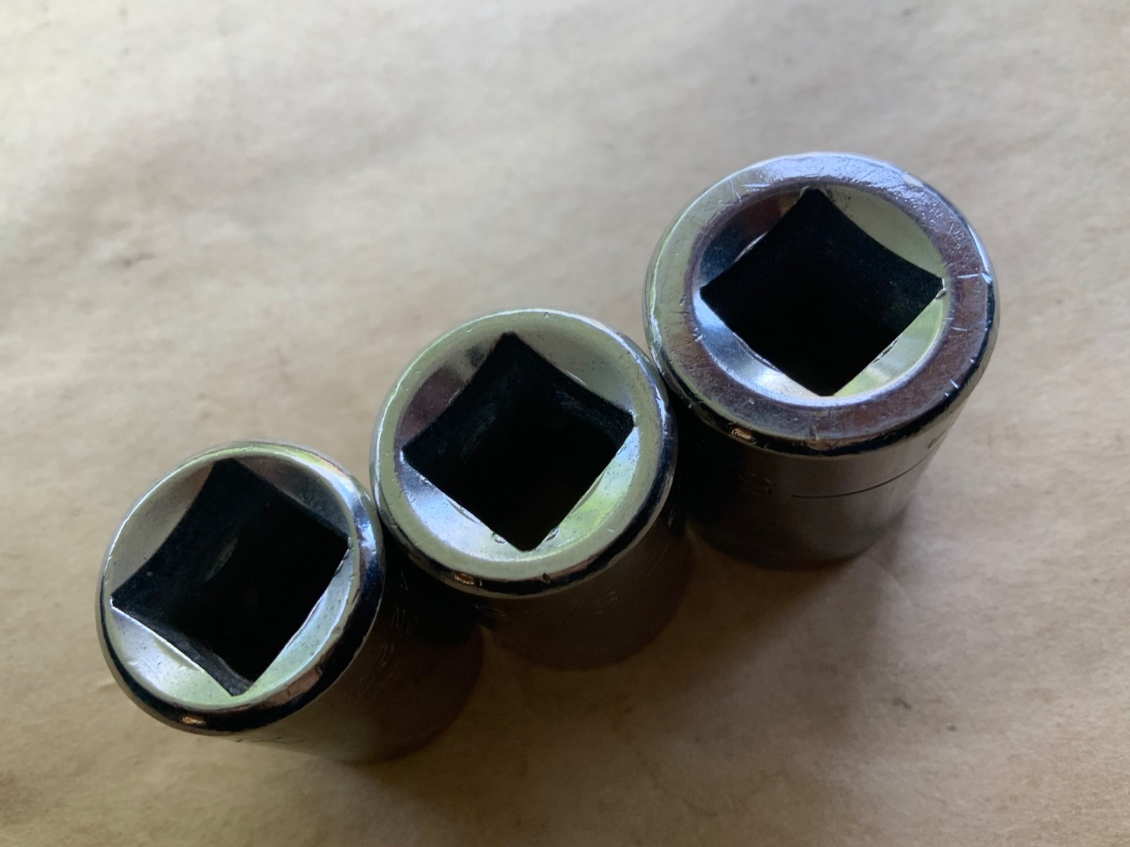 Craftsman USA 8 point double square socket lot 1/2 drive
