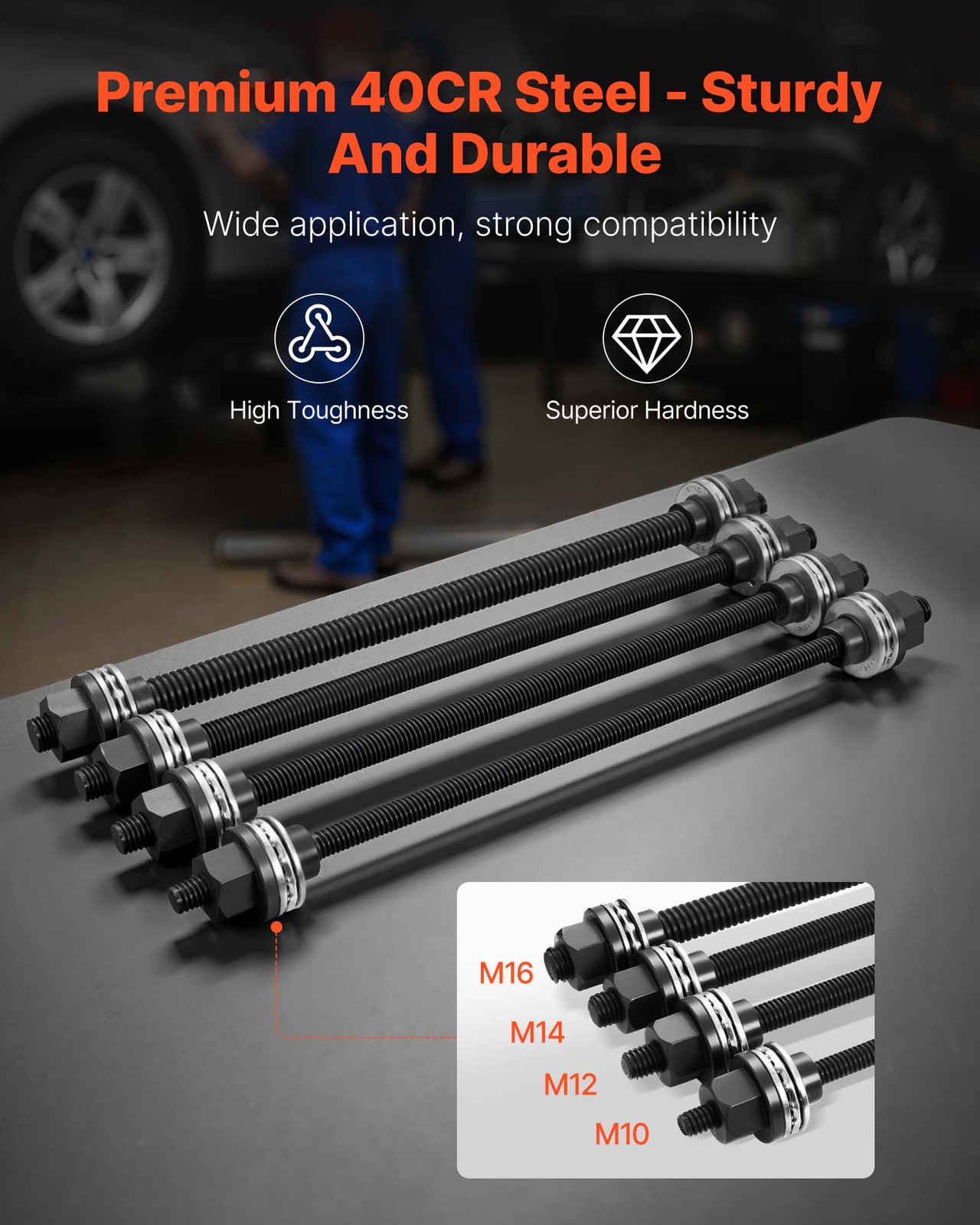 VEVOR Pull and Press Sleeve Kit Bush Bearing Removal Insertion Tool Set 28 PCS