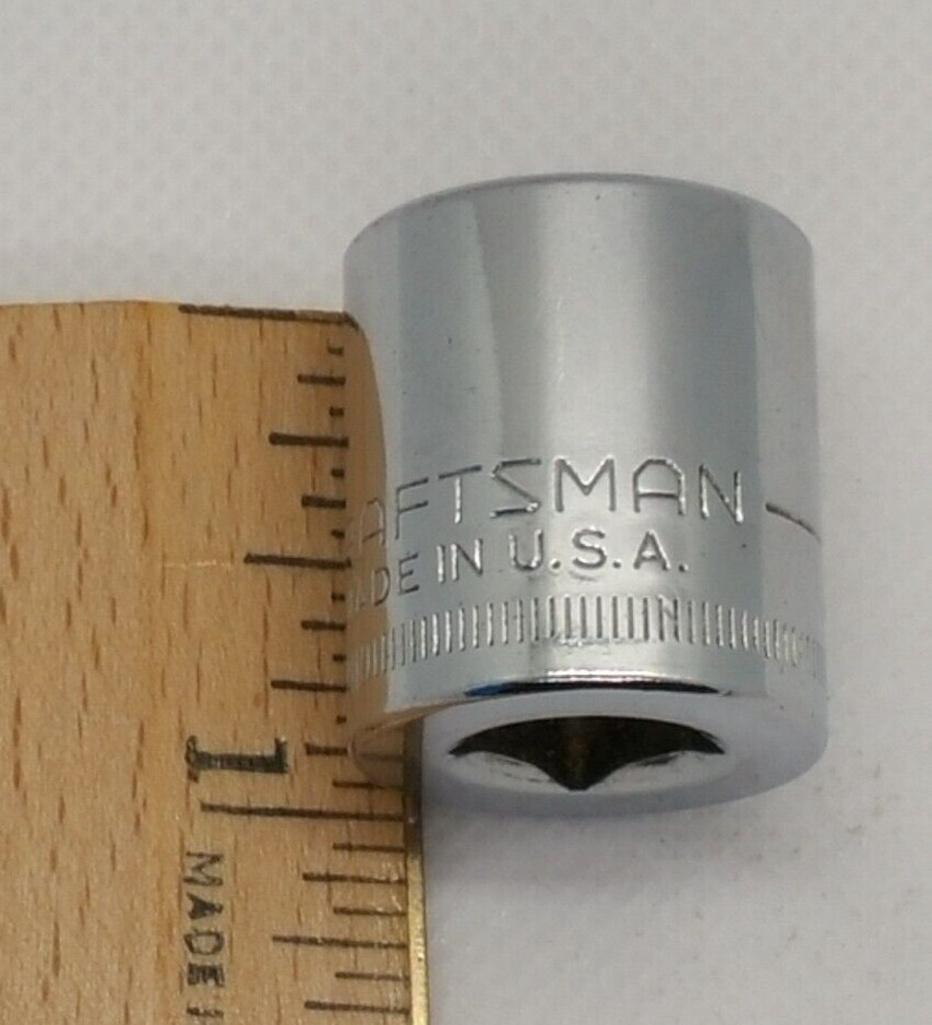 Vintage Craftsman 3/8″ Drive 17mm 12 Point Shallow Socket Metric V 44307 USA