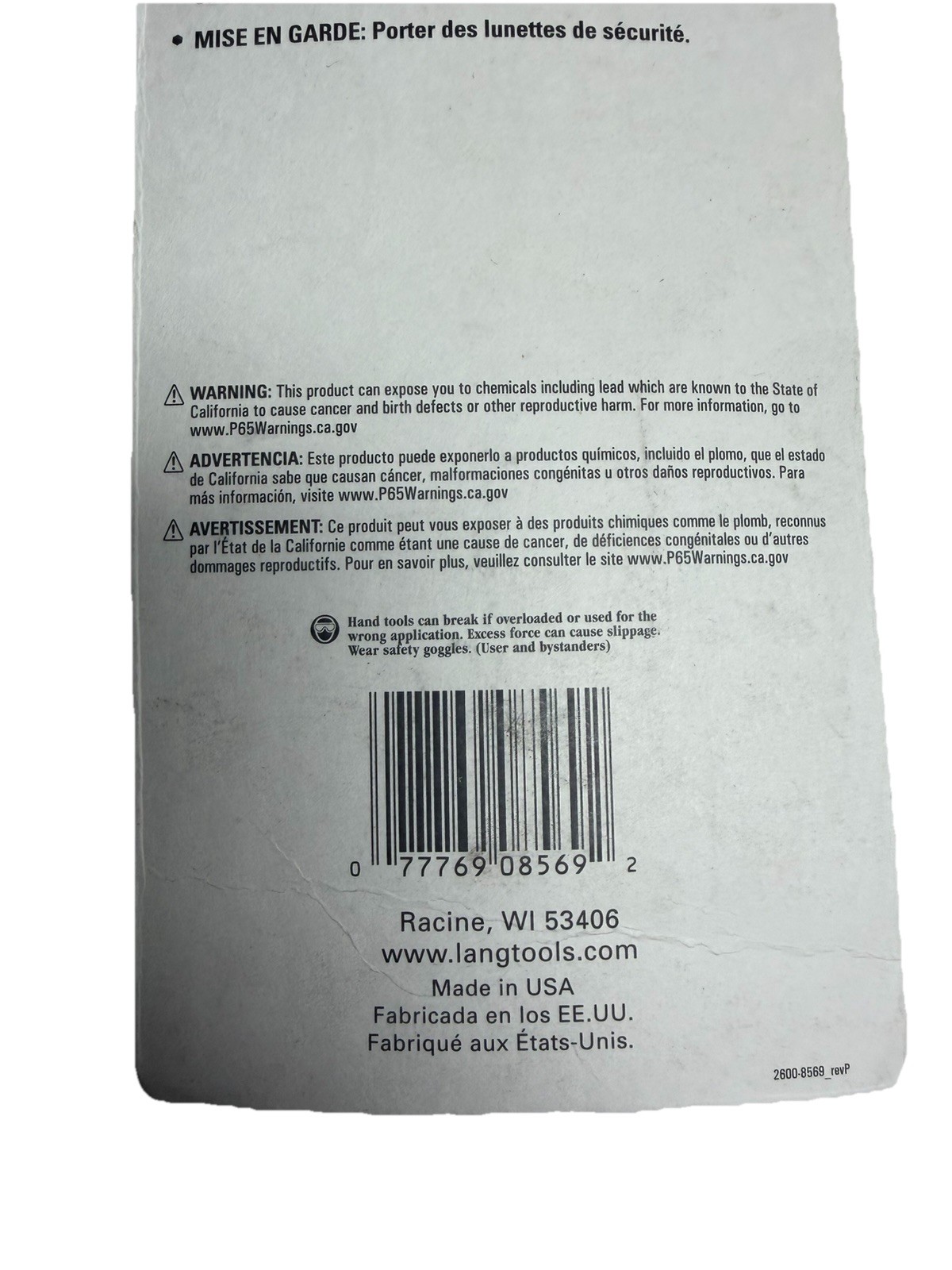 Lang Tools 8569 9/16″ Extra Long Automatic Slack Adjuster Wrench Bendix USA New