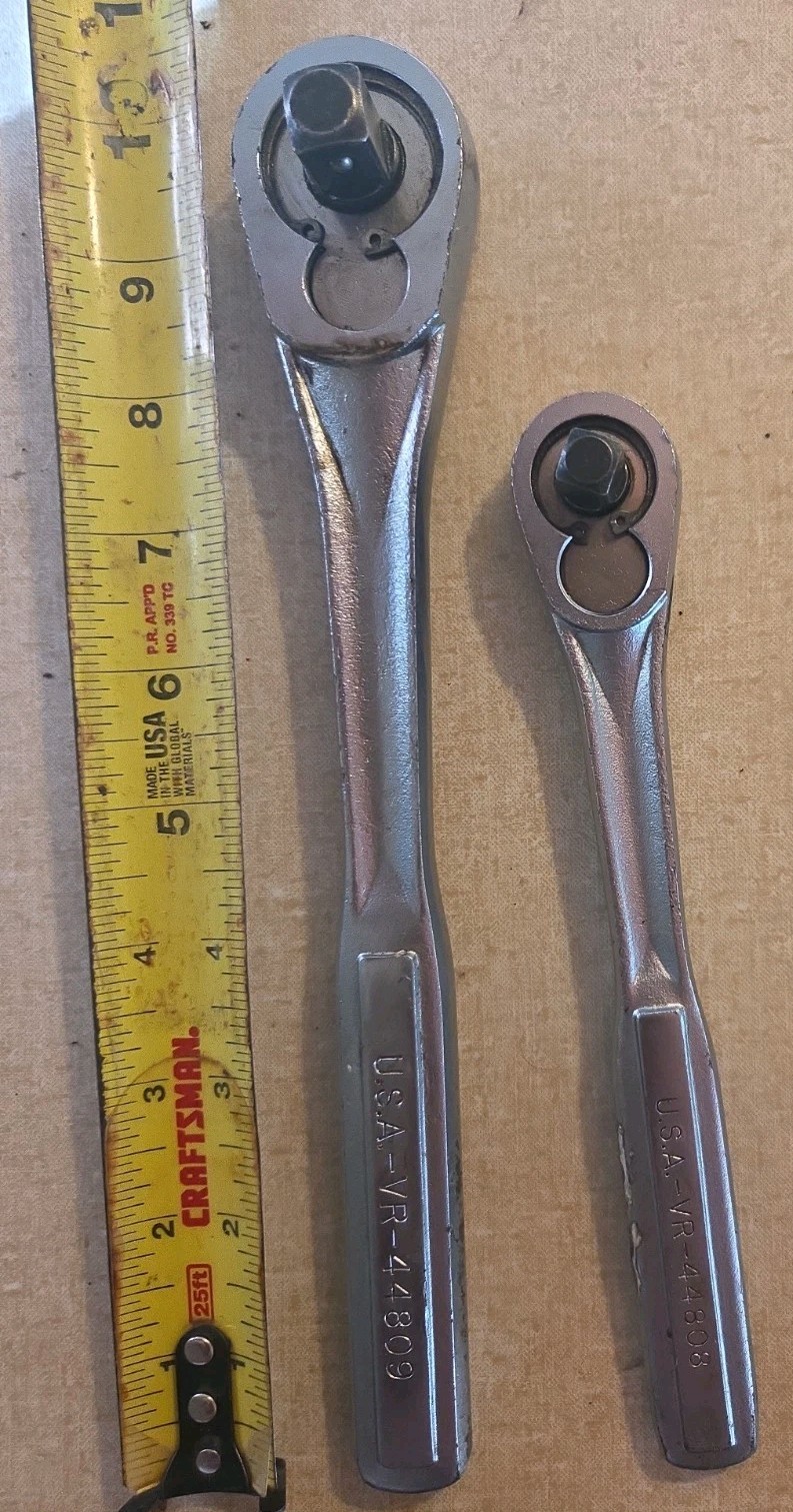 LOT OF 2 Craftsman USA 1/2″ VR 44809 Ratchet 3/8″ VR 44808 ratchet