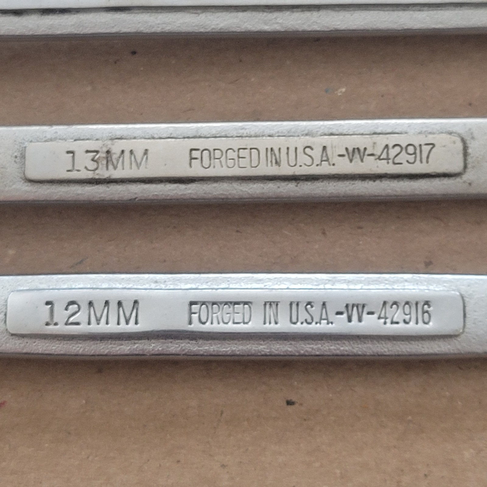 Vtg Craftsman Metric «VV» Combination Wrench Set 12mm 13mm 14mm 17mm 42916-42929