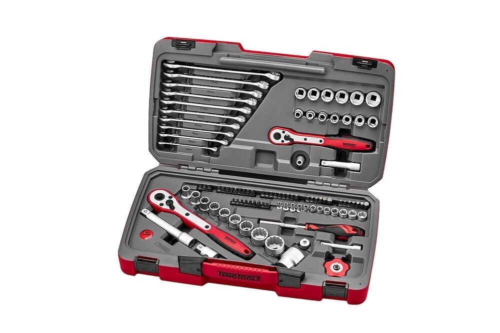 Teng TMX098 Mecca Pro Tool Set 98 Pieces 1/4″ 3/8″ 1/2″ Drive Sockets Ratchets