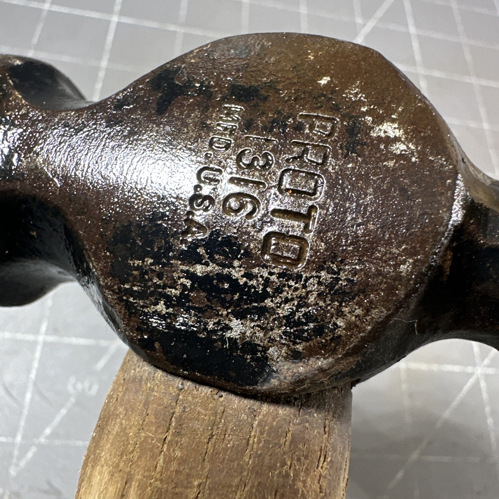 Vintage PROTO 1316 Ball Peen Hammer 16oz – Made In USA