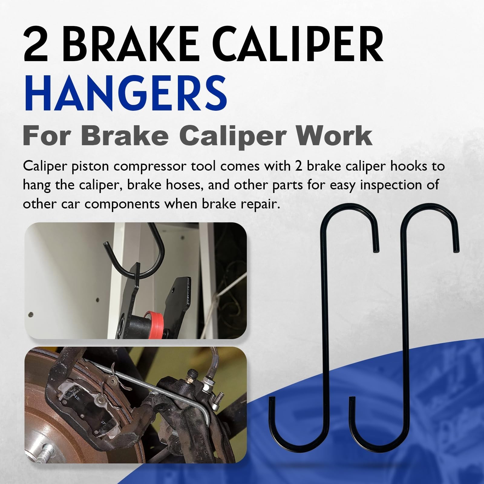 Brake Caliper Compression Tool with Extra 2Pcs Large Plates 1.57″-2.95″