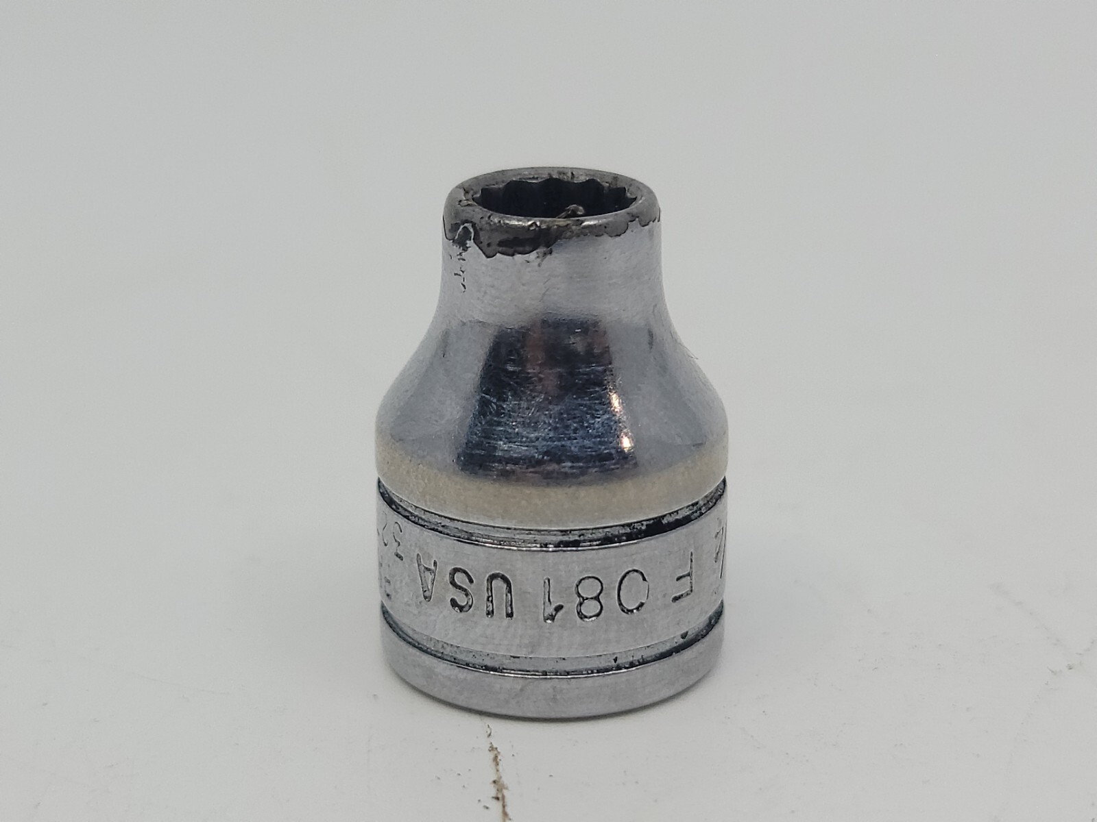 Snap On Tool 1/4″ Shallow Standard Socket 12 point 3/8″ Drive F081 USA