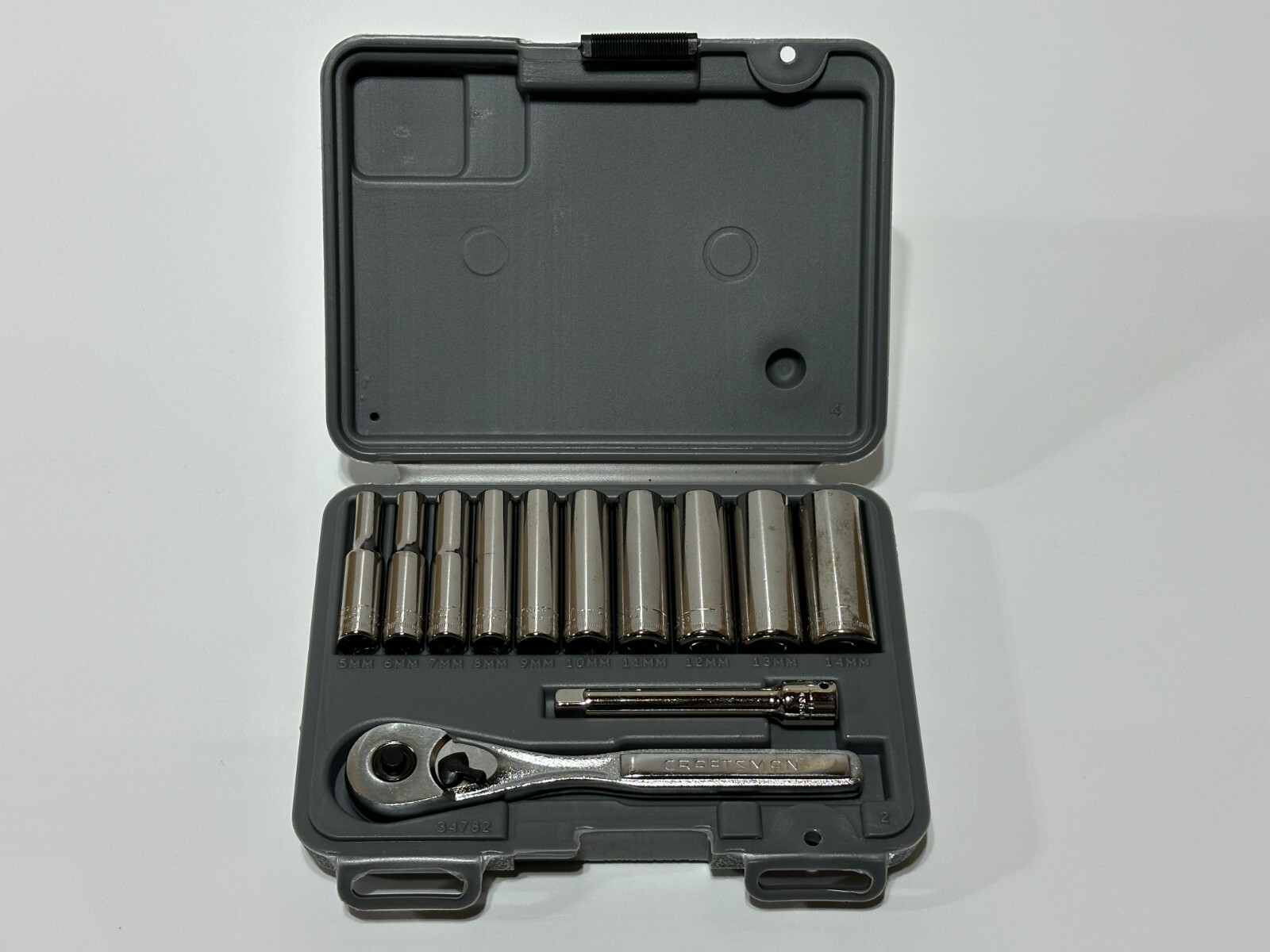 Craftsman Tools USA 34782 NEW 12pc Metric 1/4’ Drive Socket Ratchet Set, 6 Point
