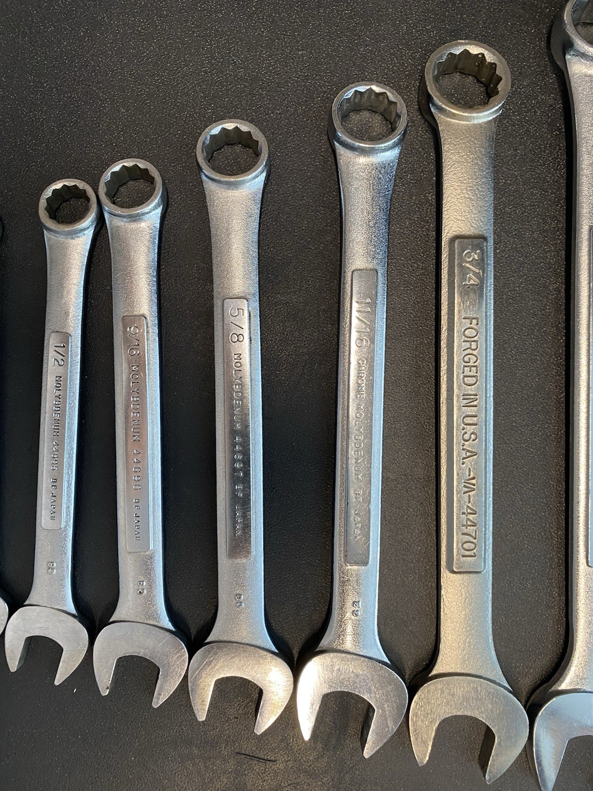 Craftsman Combo Wrench SAE Set Chrome Molybdenum BF Japan 1/4” to 1″ READ