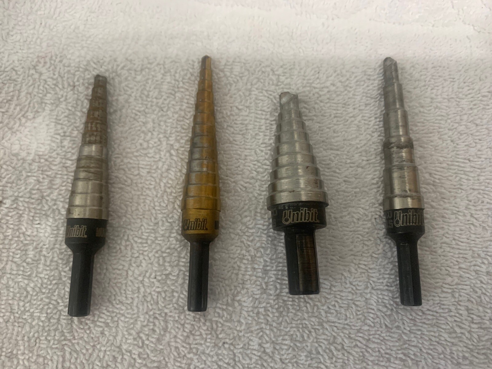 MATCO 4 PIECE SPIRAL FLUTE STEP DRILL SET Canvas Pouch Gently Used SAE See Photo