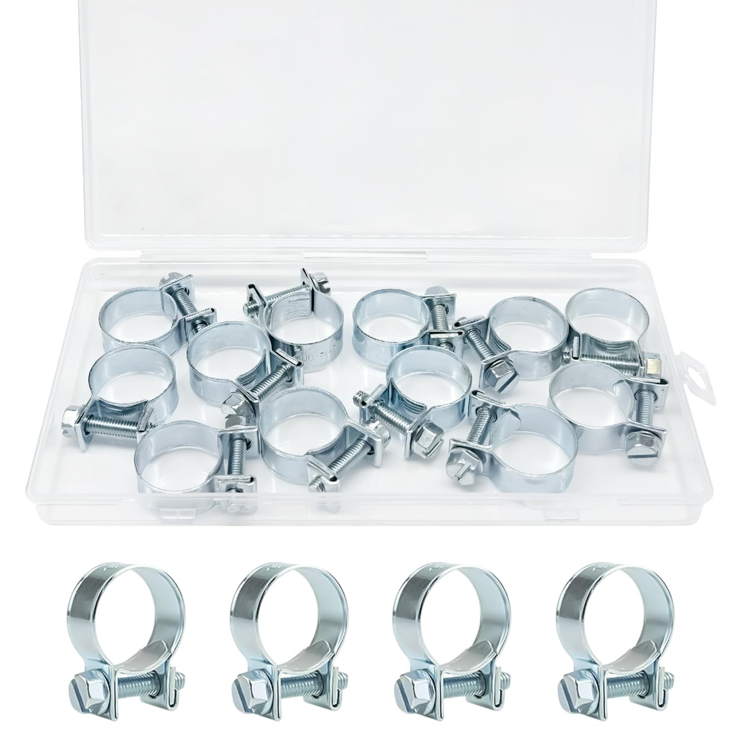 zDwfDc 12PCS 16-18mm Fuel Line Clips 5/8″-23/32″ 5/8″-23/32″（16-18mm）, Silver