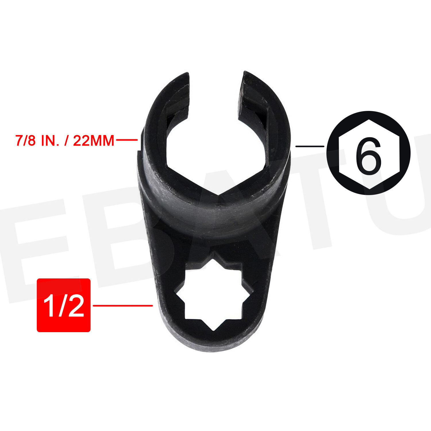 NEW 1/2″ Dr. x22mm Extended Offset 50mmL Oxygen Sensor Socket Wrench Tool