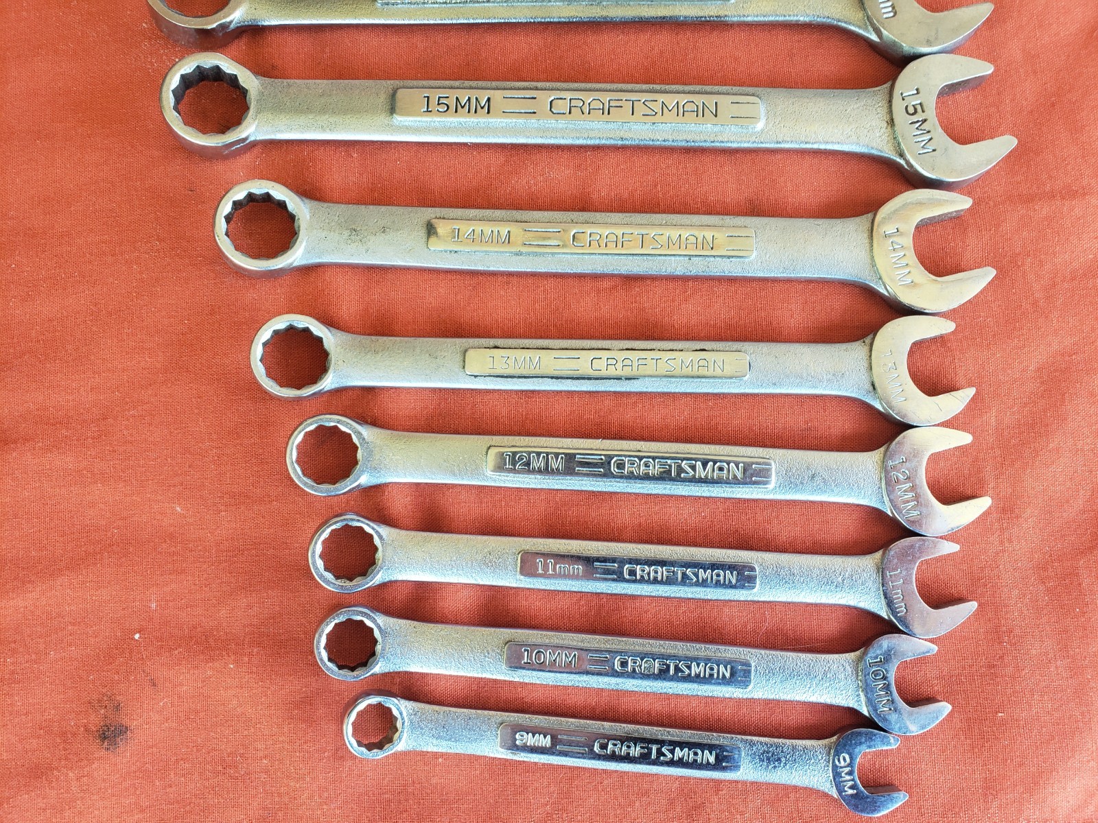 Set 13-Vintage Craftsman USA Metric Wrench Set VV -V 9mm- 22mm NO 18mm USA NICE