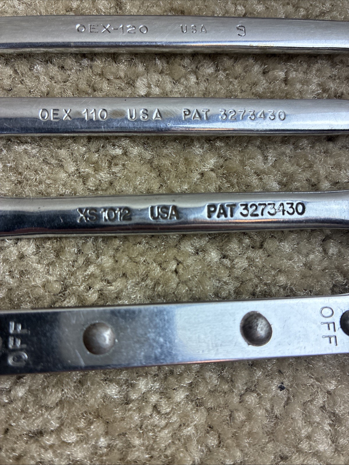 Snap-on 5pc.Small Wrench Set SAE Box & Combo Wrenches Vintage