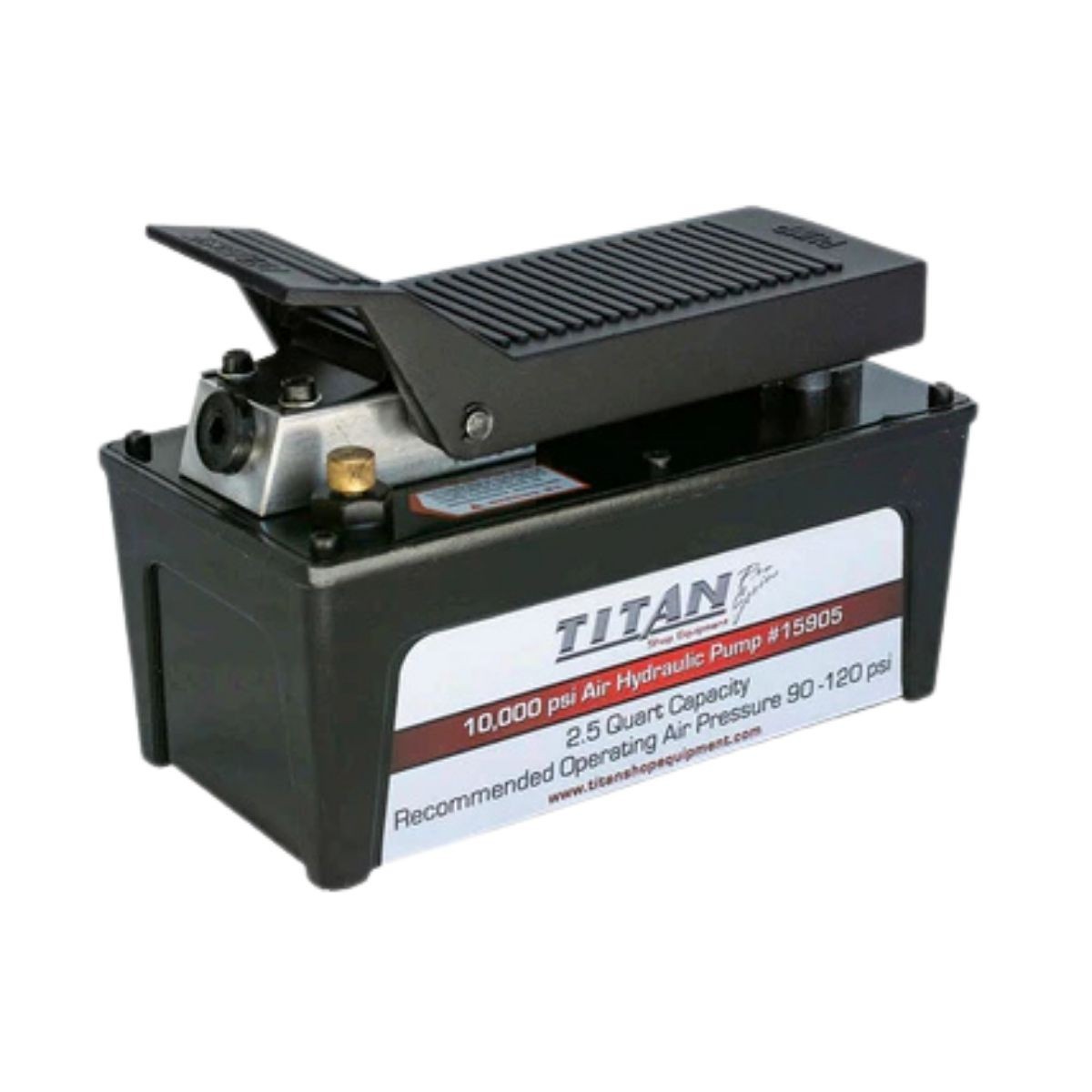 AME 15905 Titan 2.5-Quart Air Hydraulic Pump – Aluminum Reservoir 10,000 PSI