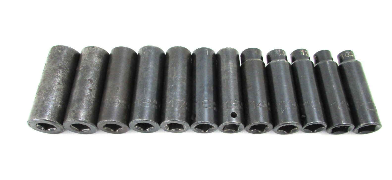 MATCO TOOLS 1/2” DRIVE METRIC DEEP IMPACT SOCKET SET, 6-POINT, USA