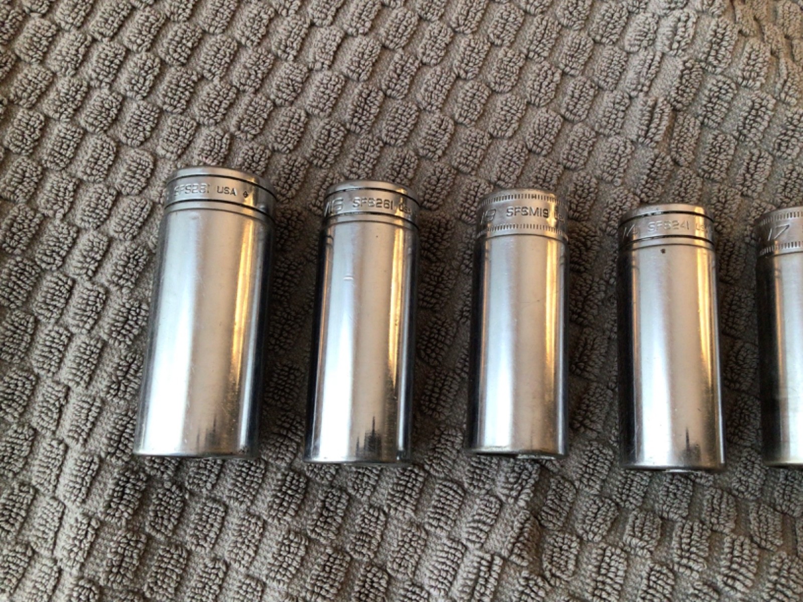 Snap-on 7 Piece Socket Lot, See All Photos, Preowned