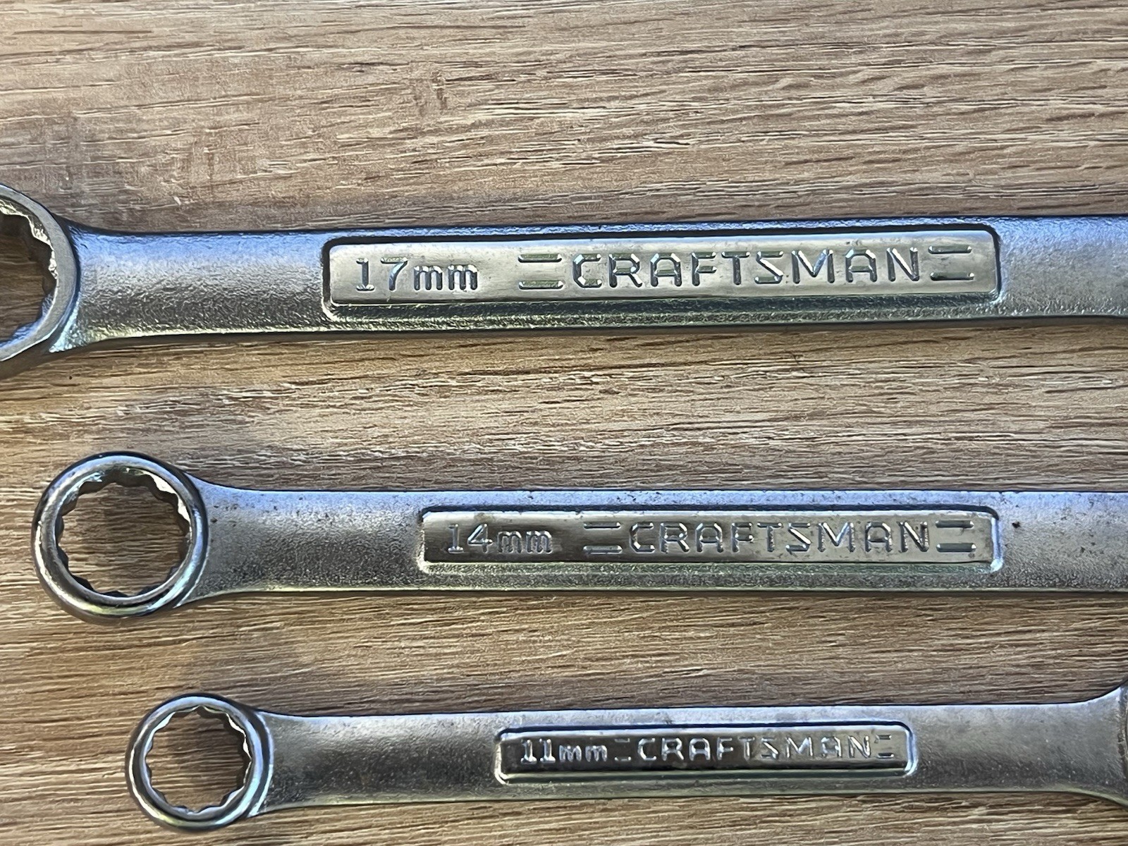 Craftsman USA 6 pc Metric Combination Wrench Group 17MM 14MM 11MM 10MM 9MM 8MM