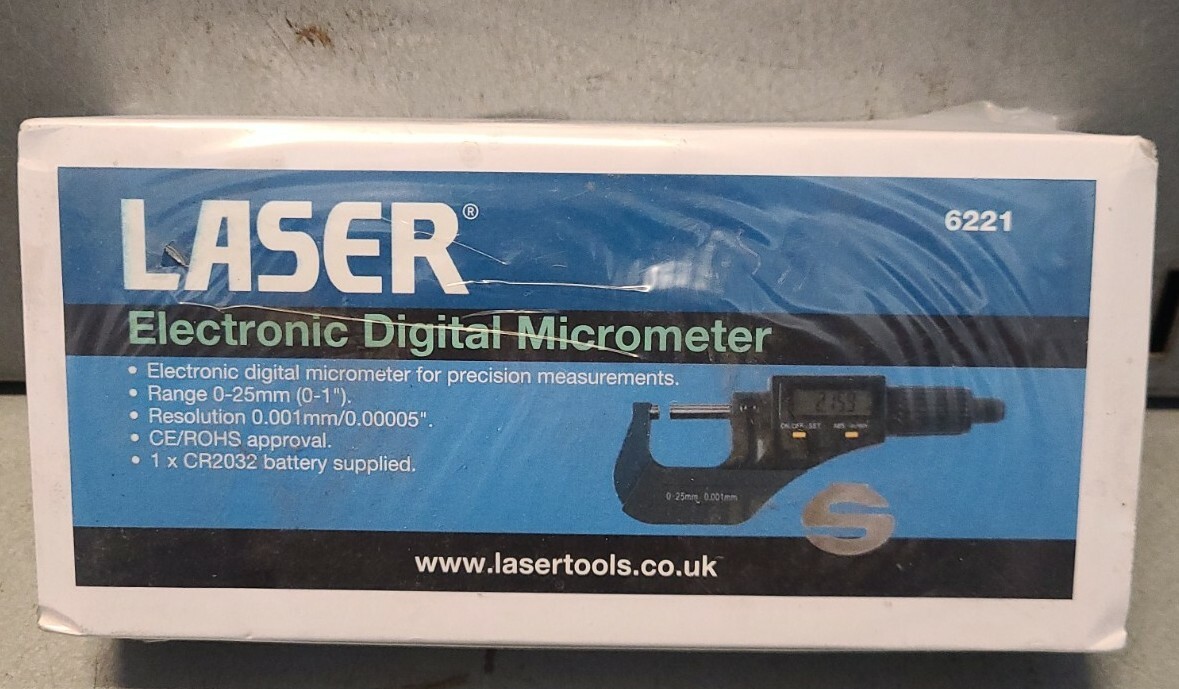 Laser 6221 Digital Micrometer 0 – 25mm