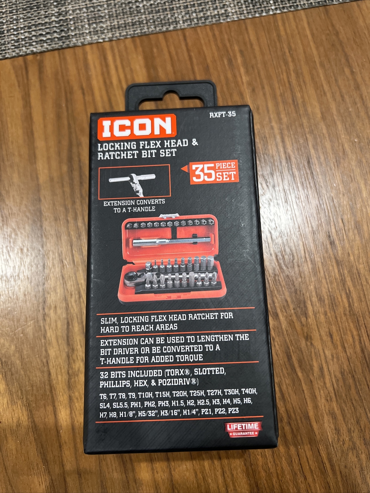 ICON Locking Flex Head Ratchet and Bit Set 35 Piece