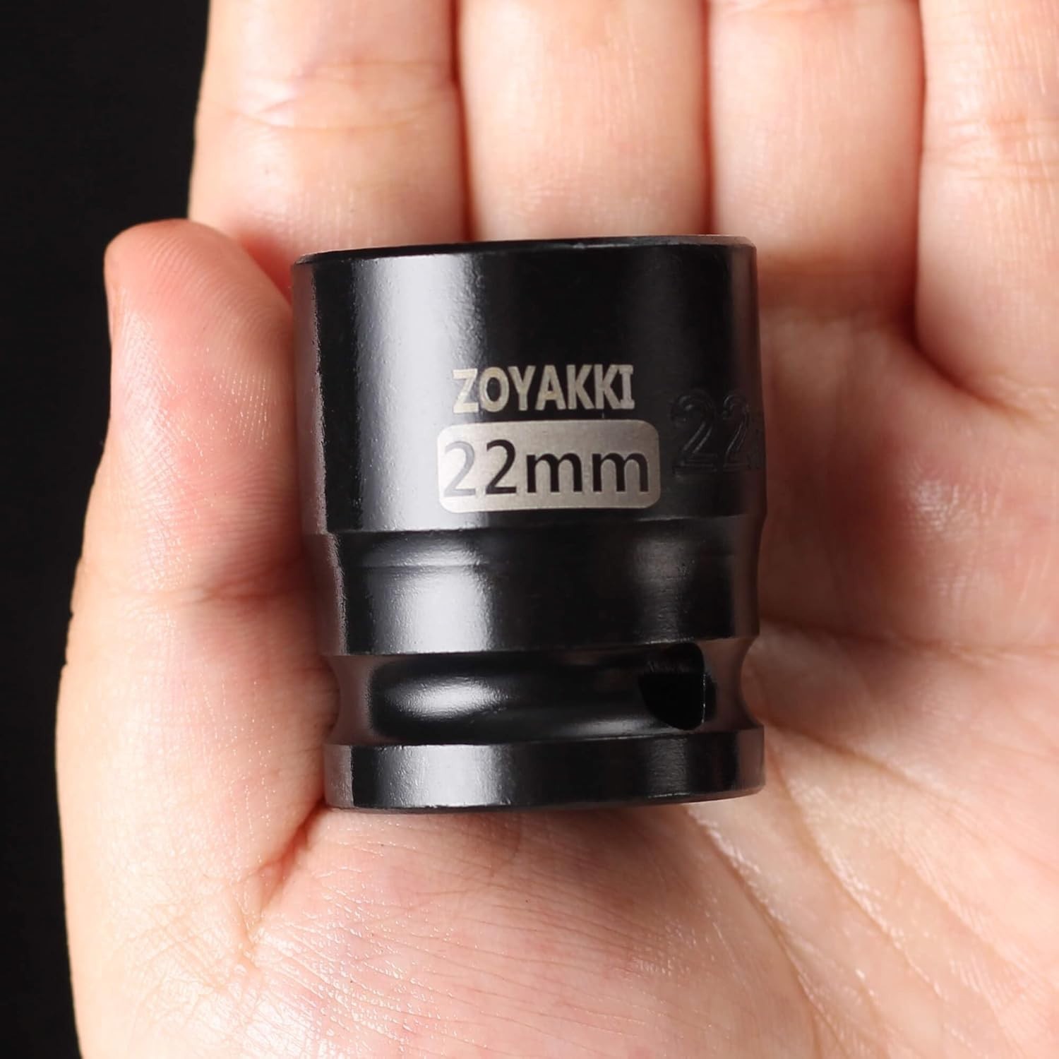 22mm Shallow Impact Socket – 1/2″ Drive CR-MO Steel for Secure Axle Nut Removal