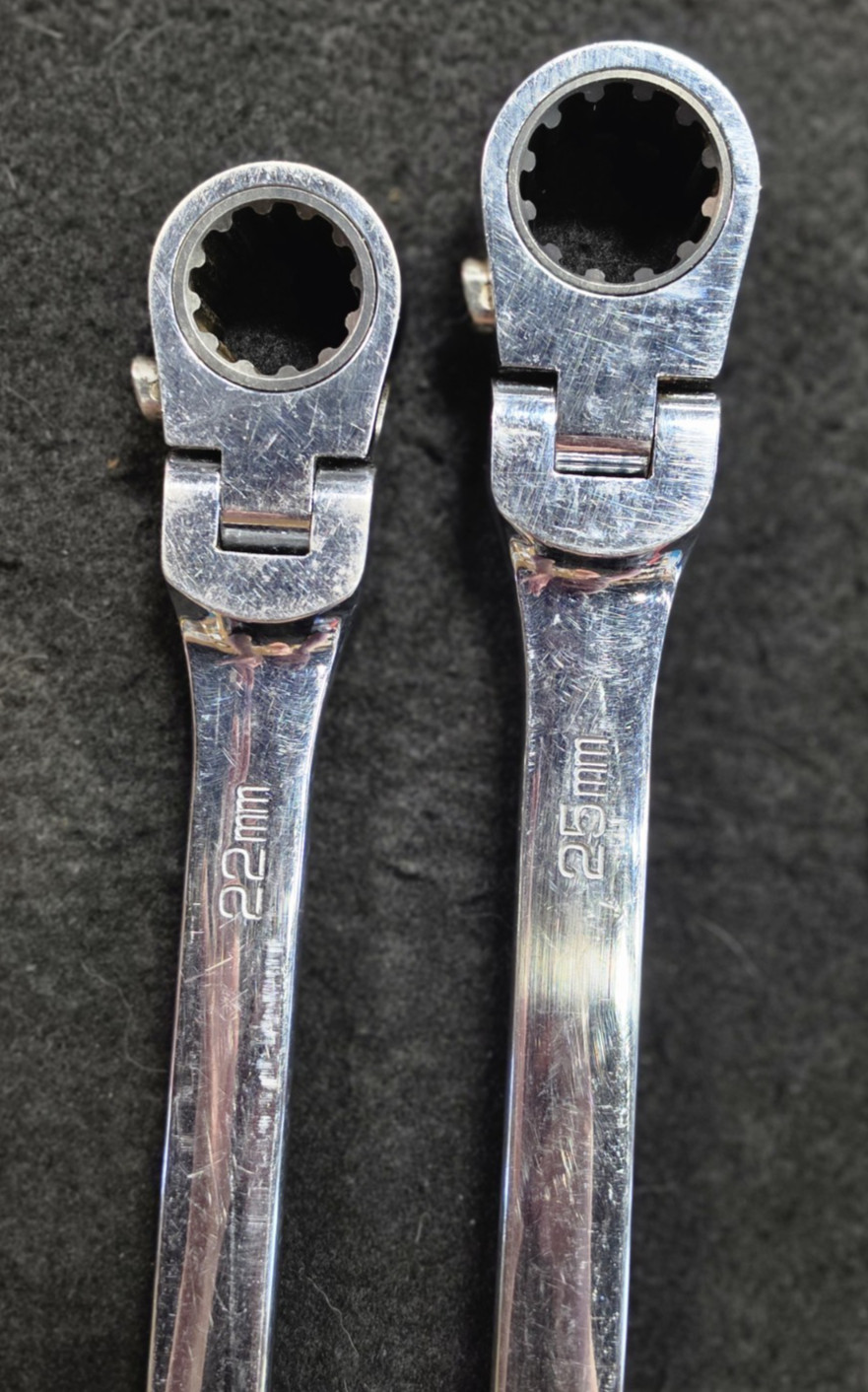 MATCO RRFXLM2122 & RRFXLM2425, METRIC,DOUBLE BOX FLEX RATCHETING WRENCH, PAIR