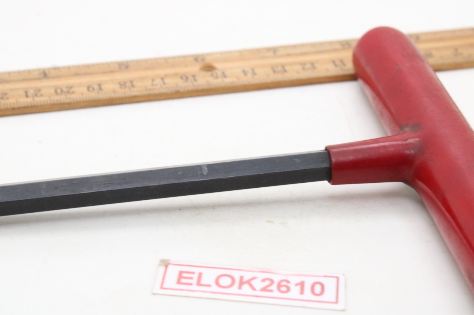 Blue-Point AWCG1608 8mm 6 Point Red Rubber Handle Hex Allen Key T Handle USA