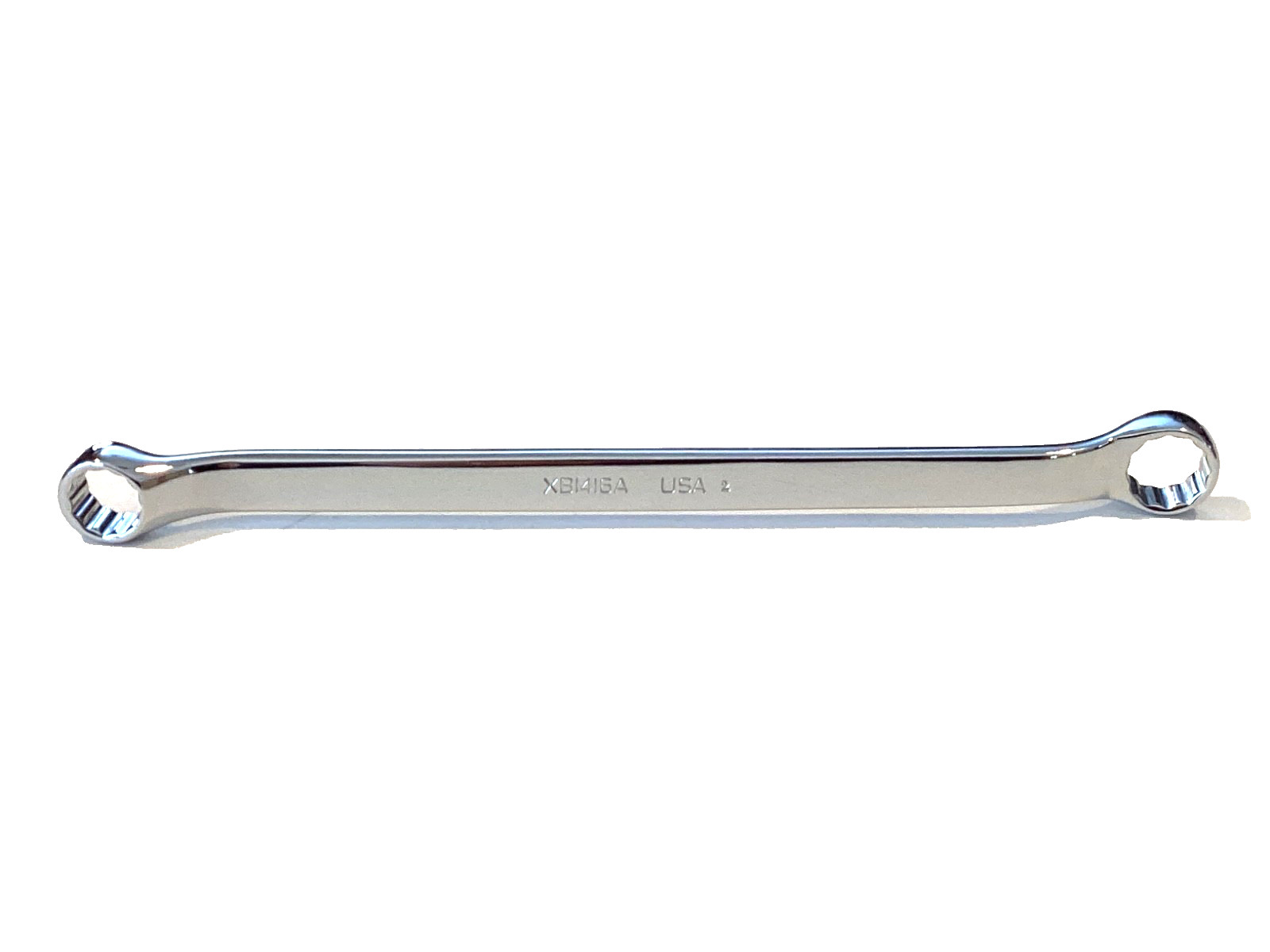 Snap On Tools 7/16” x 1/2” 12 Point SAE 10° Offset Chrome Box Wrench XB1416A NEW