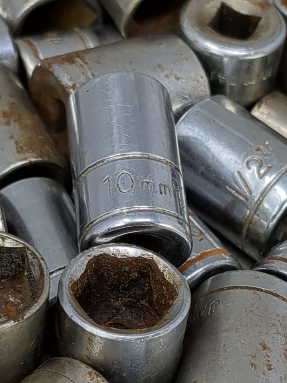 1/4 Drive Socket Lot SAE Metric 6pt 12pt Vintage Mixed Brands Heavy 2lb+