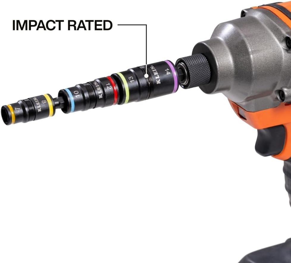 6-in-1 Metric Impact Socket Set – Flip Sockets & Rare-Earth Magnet, 5-Inch Shaft