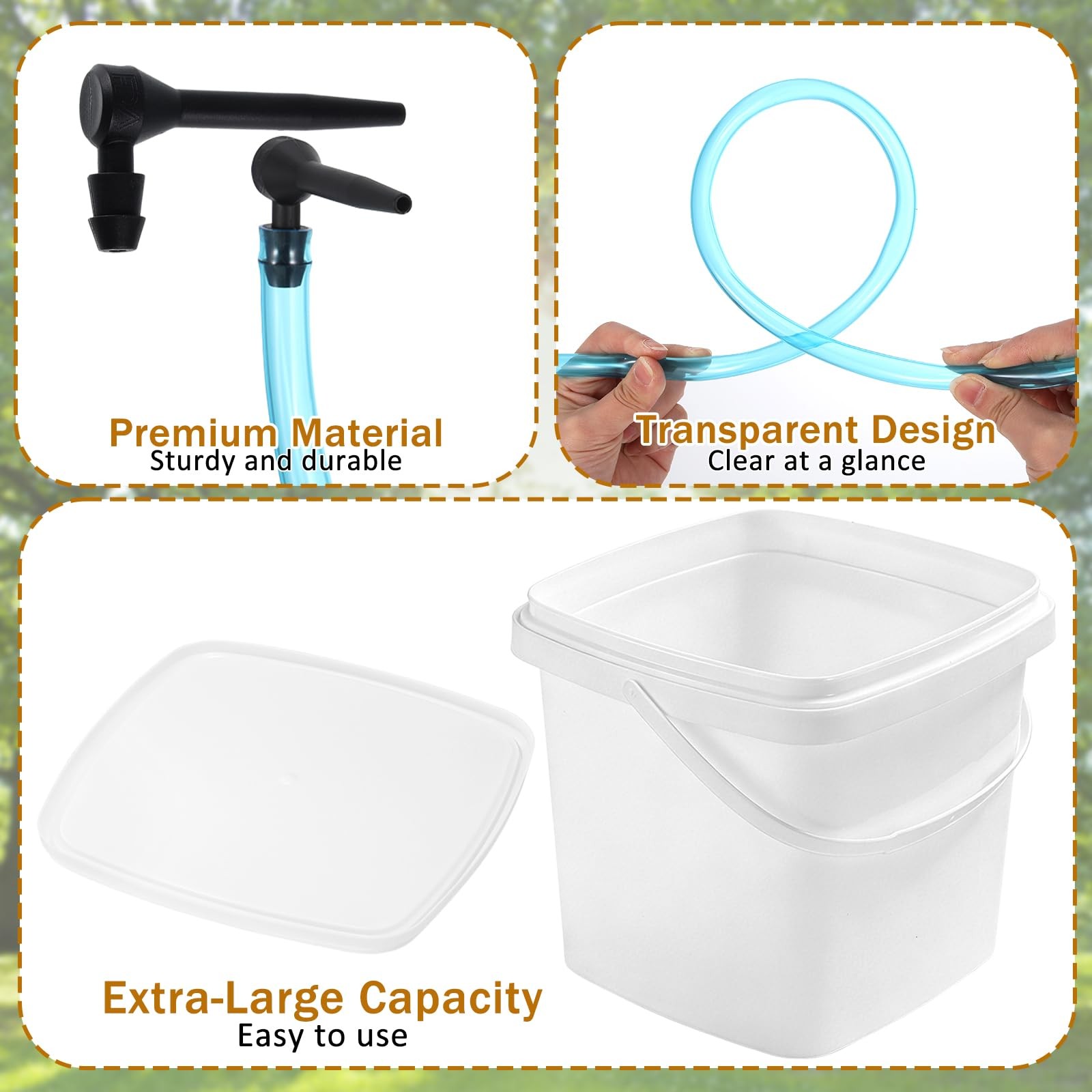 5 Set Maple Syrup Tapping Kit with 5 Buckets 16ft Food Grade Tubing 5 Taps Ma…