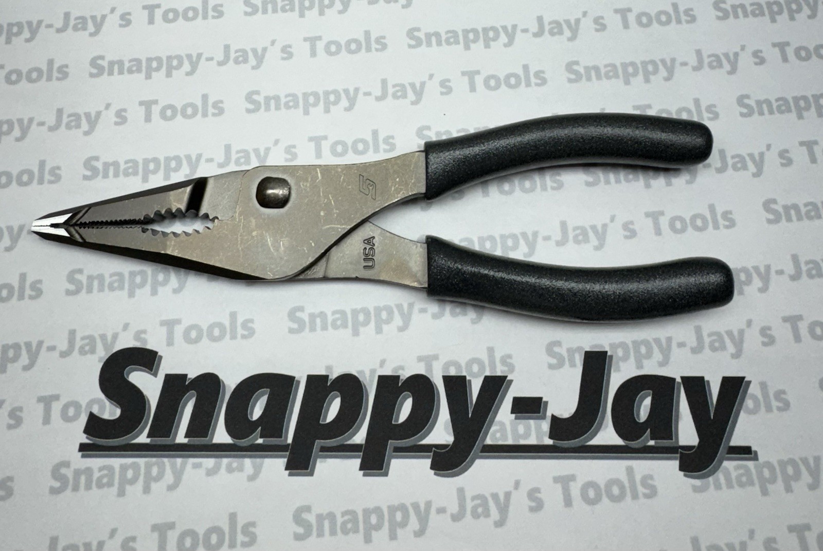 Snap-on Tools USA NEW TITANIUM 7″ Talon Grip Long Nose Slip Joint Pliers LN46ACF