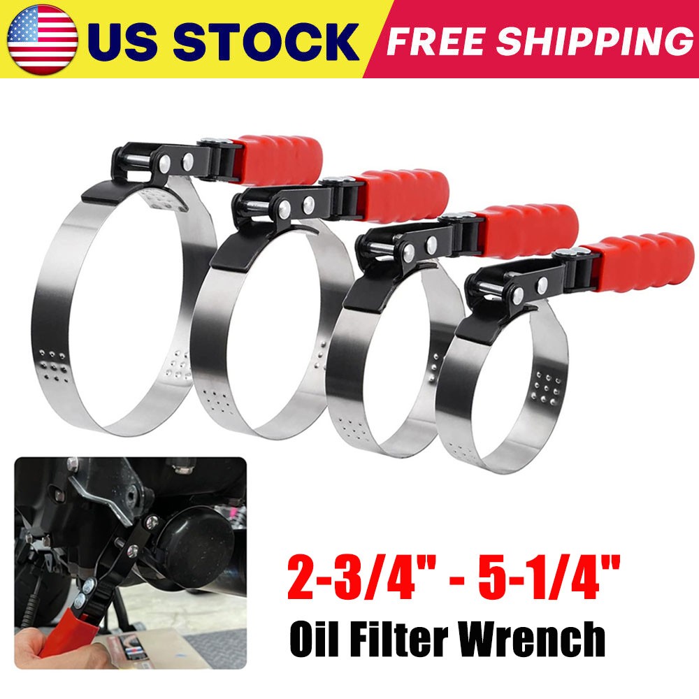 4PCS Swivel Oil Filter Wrench Remover Removal Installer Set 2-3/4″ – 5-1/4″ New