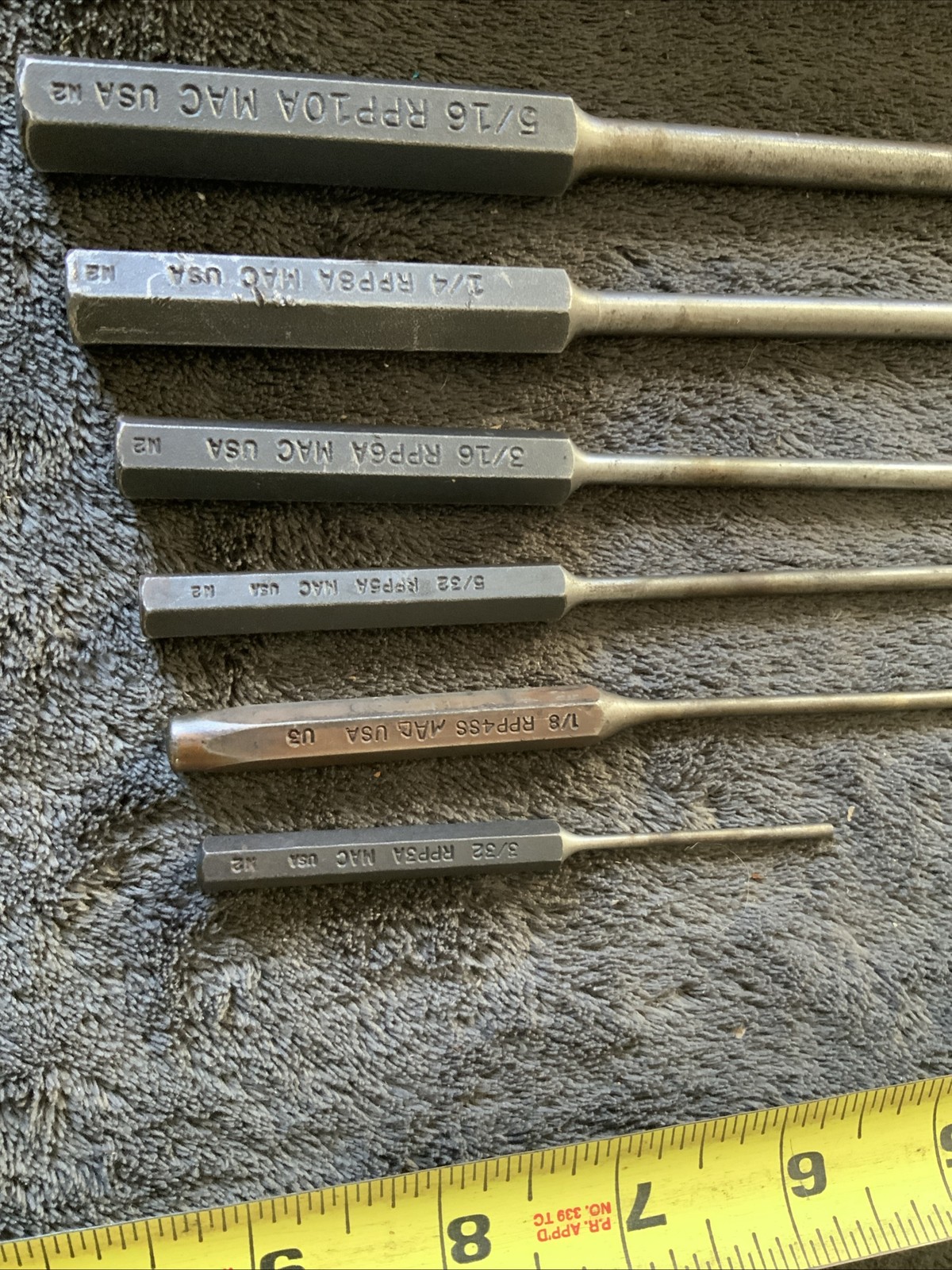 Mac Tool 6pc Roll Pin Punch Set….srpp6k….see Pics…