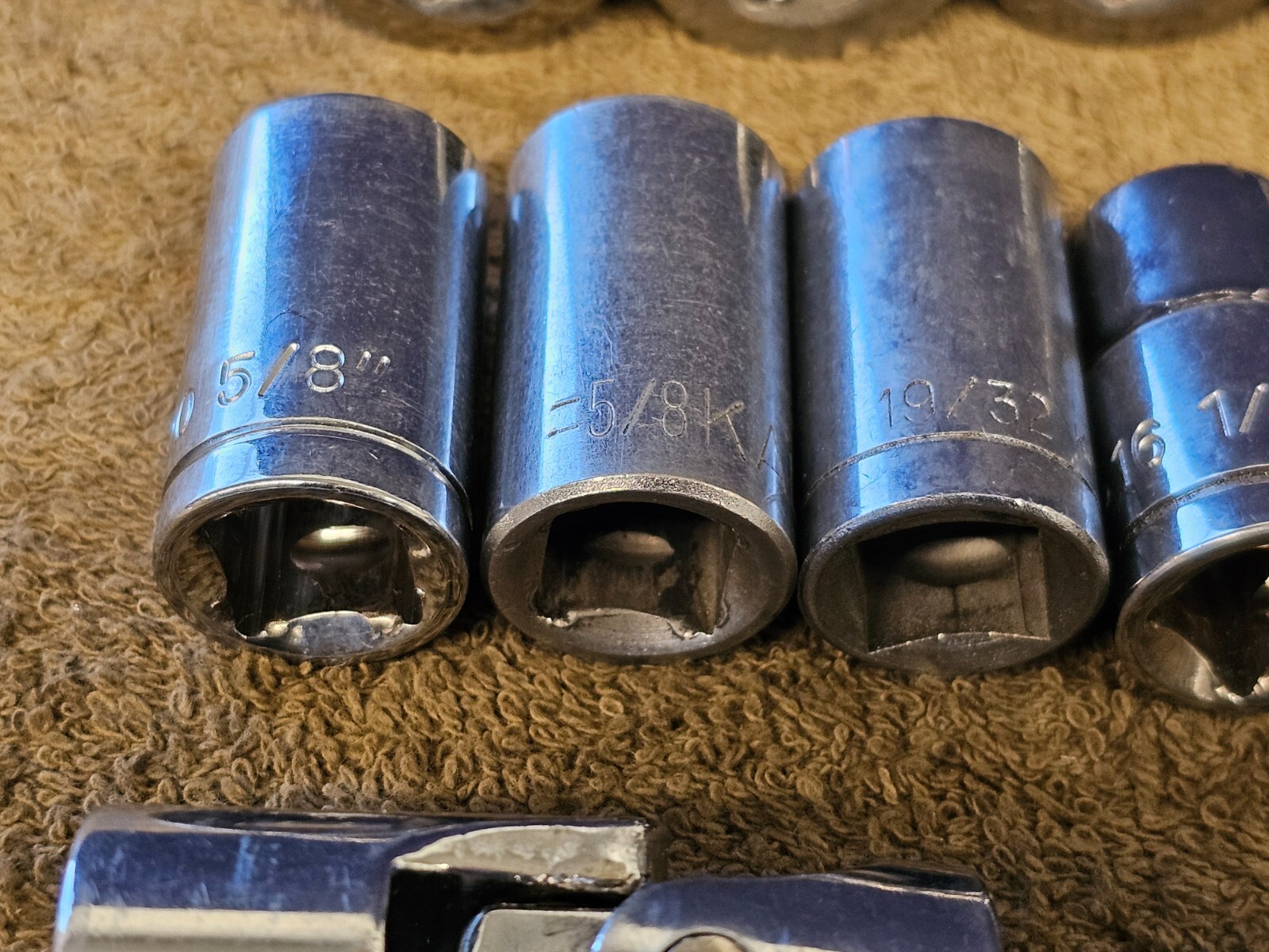 Kal Ratchet Socket Extension Set 1/2″ Drive 1-1/4 1/8 1/16 1″ 7/8 5/8 19/32 3/8″