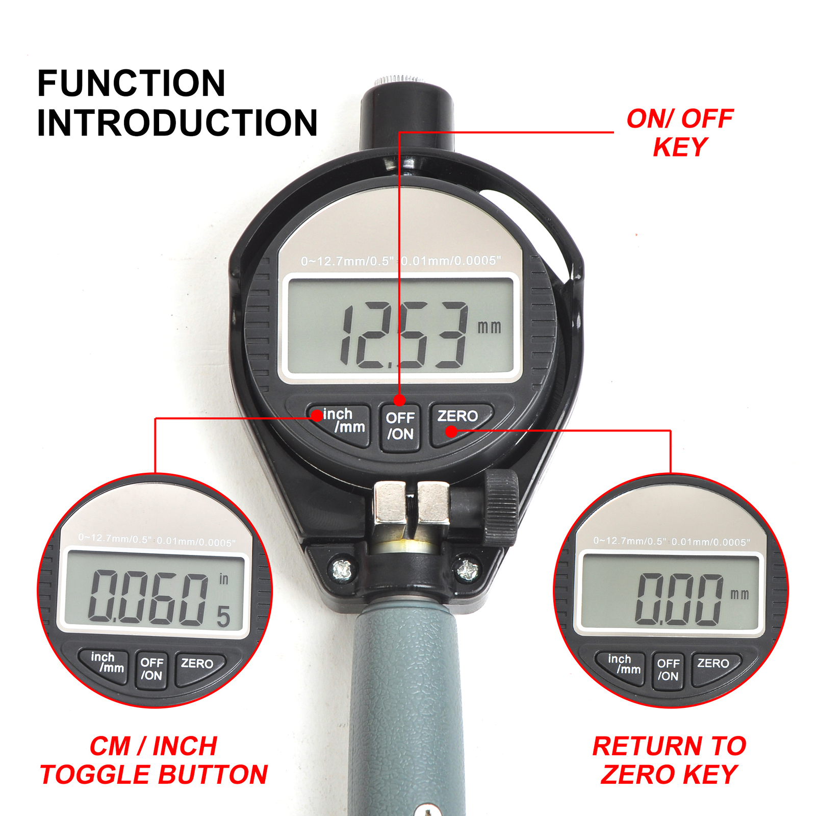 NEW Engine Cylinder 2 – 6 in Dial Bore Gauge Gage Indicator Metric Resolution