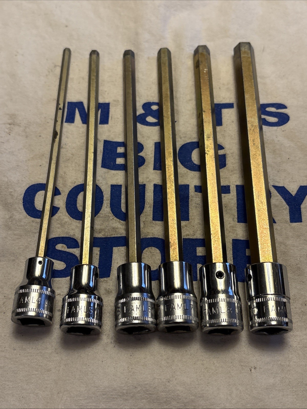 Snap-on USA 3/8″ Drive 6pc Metric Extra-Long Hex Bit Socket Driver Set 206EFAML