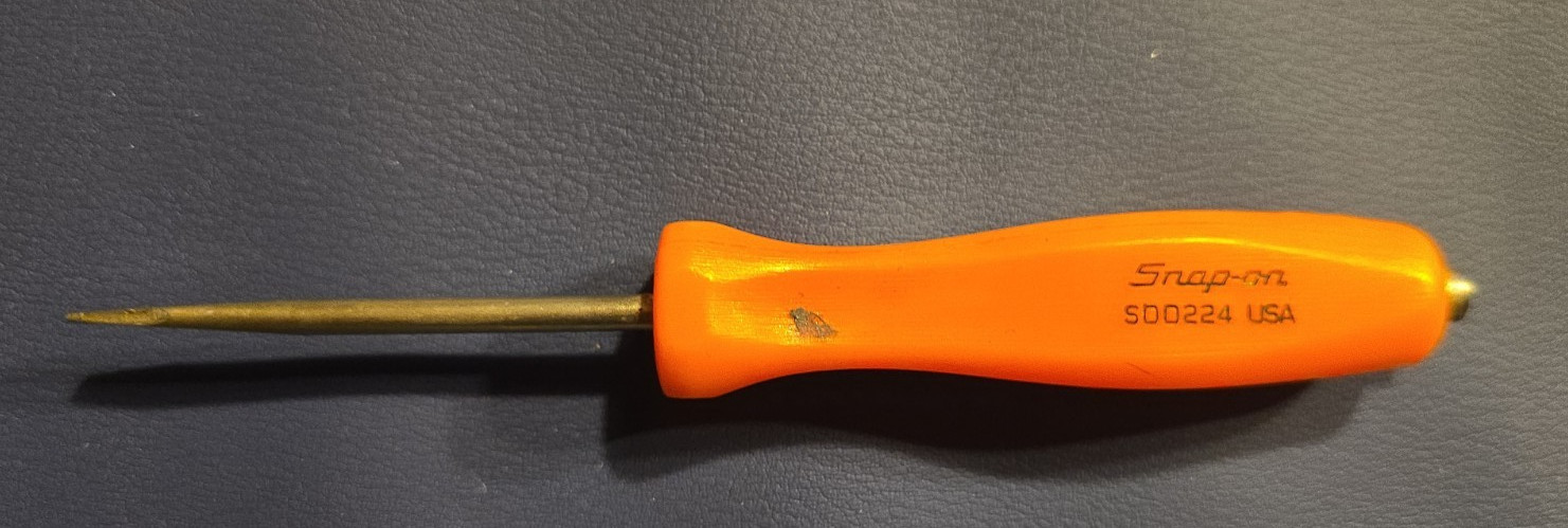 Snap-on Tools SDD224 Orange Flat Slotted Screwdriver Pocket USA