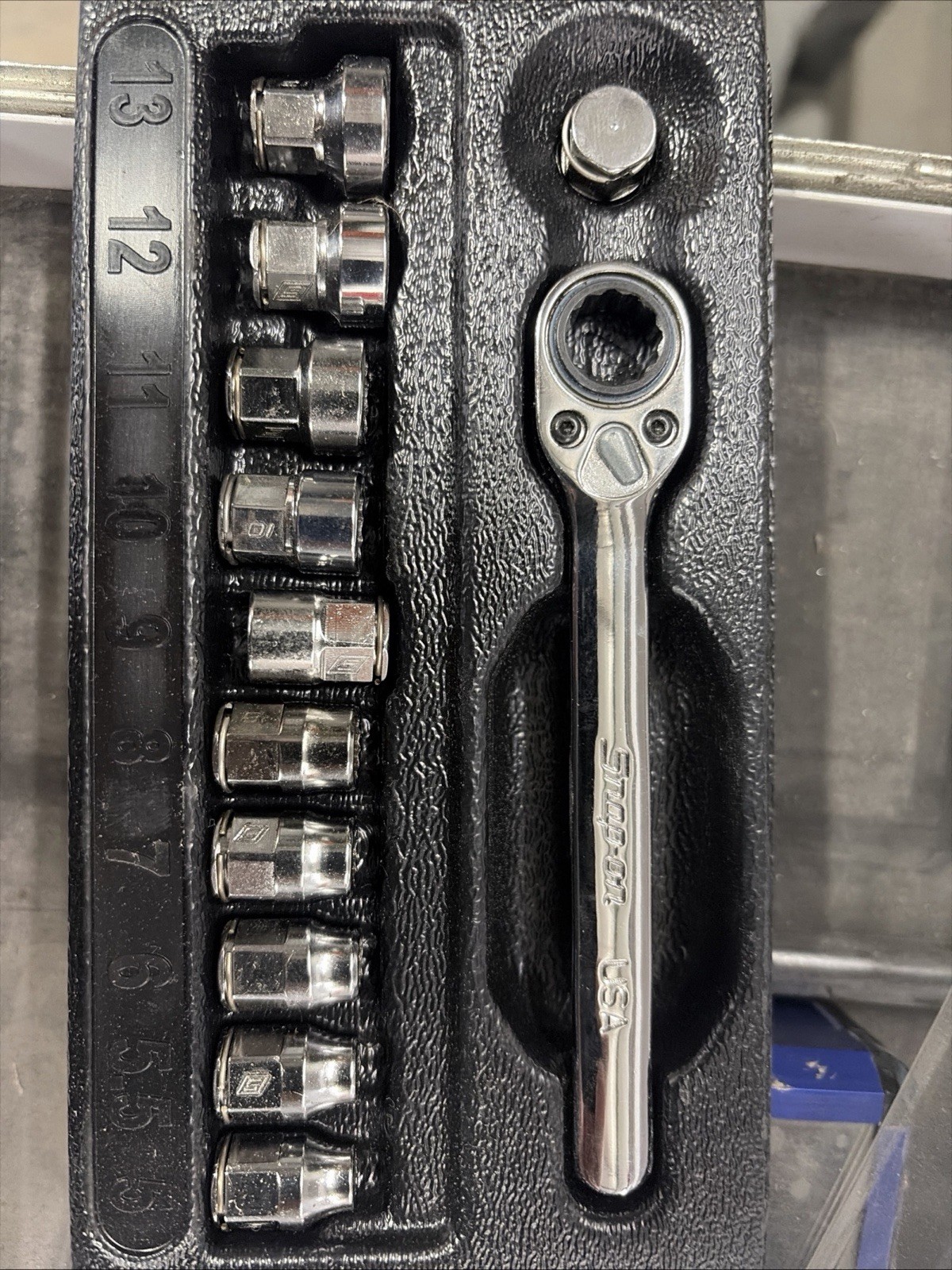 Snap On Tools Pass Threw 1/4 Inch Drive RAT 72A Metric, 5-13 , 12 Point .