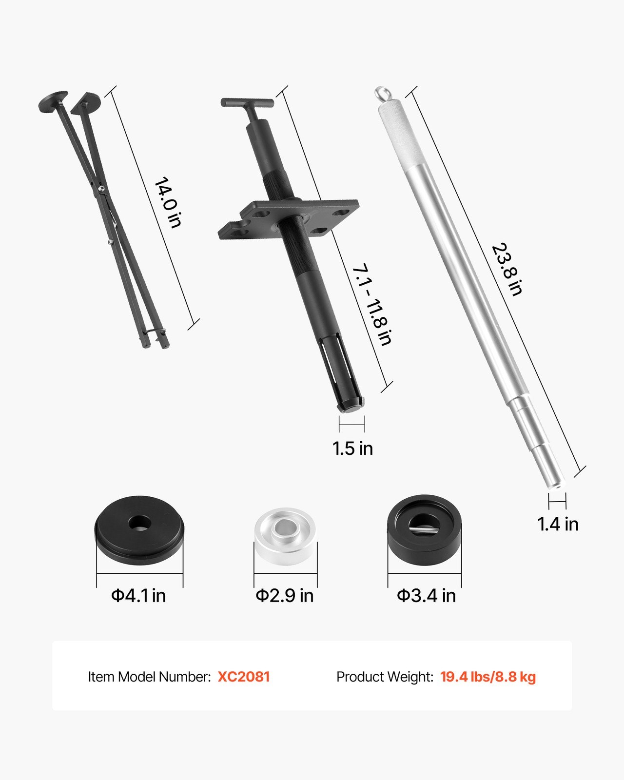 VEVOR Alignment Tool Gimbal Bearing Installer Puller for Mercruisers OMC Volvo