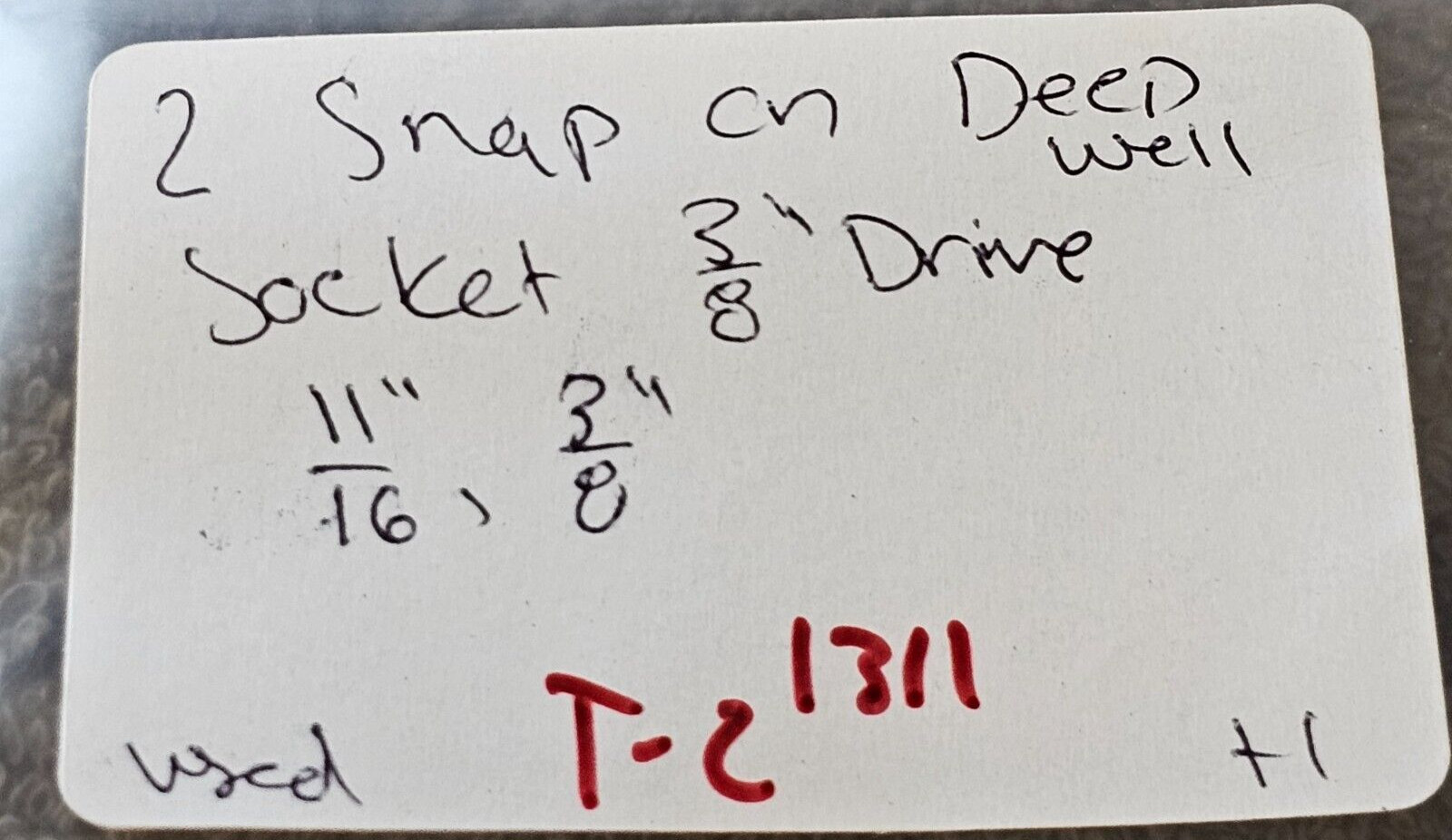 2 Snap On Socket Set 3/8″ Drive 12 Point SAE Deep 11/16″ 3/8″ SF221 SF121 SF
